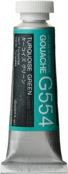 G554 Holbein Artists Gouache Turquoise Green 15ml A 15 Ml Tube