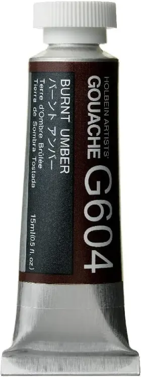 G604 Holbein Artists Gouache Burnt Umber 15ml A 15 Ml Tube
