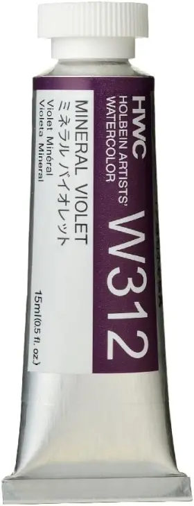 W312 Holbein Artists Watercolor Artistsft 15ml Mineral Violet 0.5 Fl Oz Pack Of 1