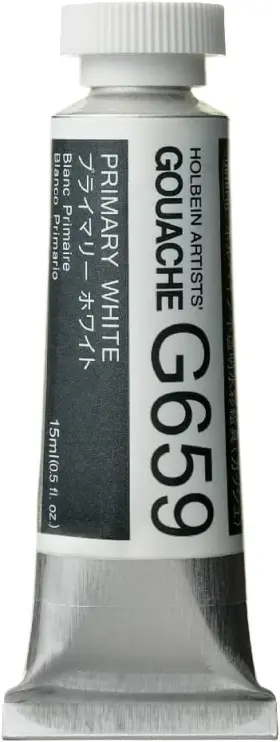 G659 Holbein Artists Gouache 15ml Primary White 0.51 Fl Oz Pack Of 1