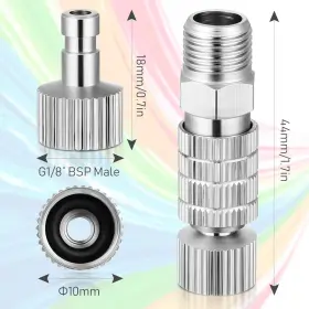Hotop 744759528094 Airbrush Quick Release Coupling Disconnect Adapter Kit 5 Pieces 1/8 Inch Female #2