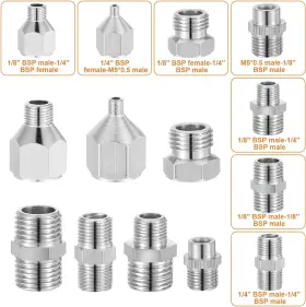Adapter-0474 Hotop Airbrush Adapter Quick Disconnect Release Connector Fitting Hose Set Kit #3