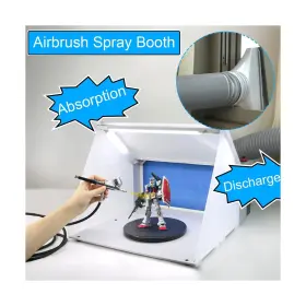 Hotorda 770451301093 Portable Airbrush Spray Booth With 3 Led Lights Extra Replaceable Ex #2