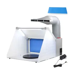 Hotorda 770451301093 Portable Airbrush Spray Booth With 3 Led Lights Extra Replaceable Ex
