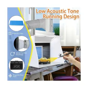 Asb-01 Hotorda Airbrush Spray Booth Portable Paint With Dual Fan #2