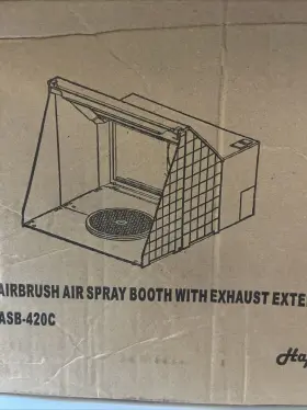 239781 Hseng Portable Air Brush Paint Spray Booth With Exhaust Extension Hose Set