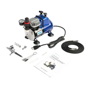 Hseng 974413220048 Multi-purpose Airbrush Kit With A 1/5 Hp Air Compressor For Art Painting 3d