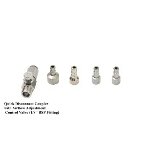 Hseng 974413220178 6 Feet Nylon Braided Airbrush Hose With 1/8 Fittings And Quick Release Coup #2