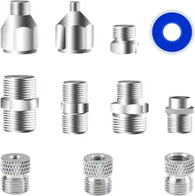10ak-ab123 Hubest Multi-size Airbrush Adapter Set Air Brush Fitting Connector Kit