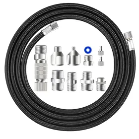 Hubest 12ak-31b-117 Airbrush Adapter Kit With 6ft Braided Hose And Quick Release Set 1 Coupler 3