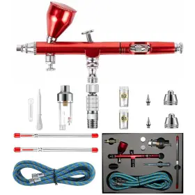 Hubest 936474713655 0.2mm/0.3mm/0.5mm Dual Action Airbrush Kit Gravity Gun Spray Paint G