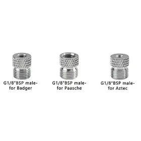 Hubest 936474716656 3 Set Of Airbrush Hose Adaptor Fitting 1/8 Inch Male To Badger Paasche Aztec Airb #3