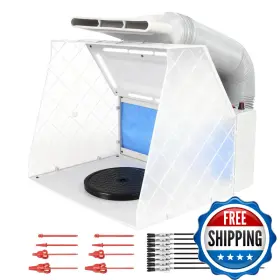 Hubest B0c77gkzzm Airbrush Spray Booth Kit 8 Led Lights 16 Alligator Clips Adjustable