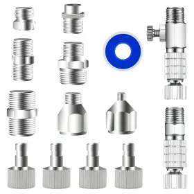 Us-14ak Hubest 14pcs Multi-size Airbrush Adapter Set Quick Release Disconnect Couplers Ada