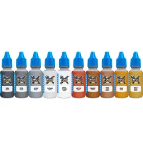 3p-air330 Huge Miniatures Airbrush Model Paint Bundle 17ml Acrylic Metallics 10 Colors