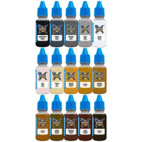 3p-air333 Huge Miniatures Airbrush Acrylic Paint Bundle 17ml Natural Tones 15 Colors