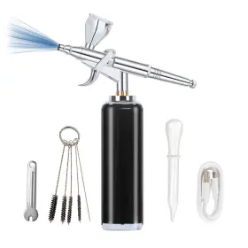 I-beautee 194467099728 High Air Flow Airbrush Kit Wireless Portable Compressor Rechargeab