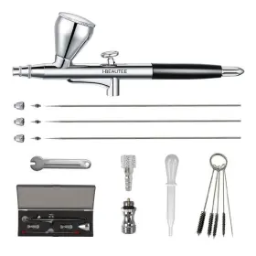 I-beautee 194467099742 Gravity Airbrush Pen With 3 Needles Optional 0.2 0.3&0.5 Dual Action For Na