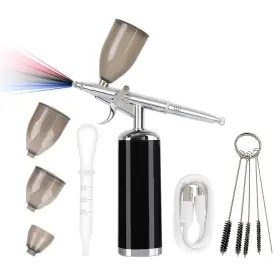 I-beautee 653998337308 Cordless Airbrush Set With Compressor Kit Trigger Type High Airflow Miniat