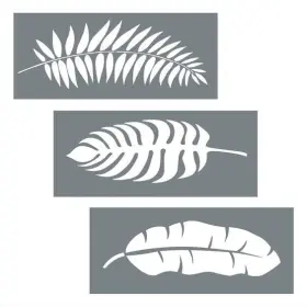I Like That Lamp 780729817409 Leaf Stencils 3 Designs Large Tropical Leaves Templates For Painting Floor