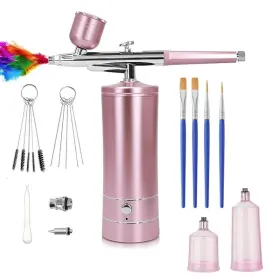 Is-us-scgypwytz-fs-2506 Ideal Swan Airbrush Kit With Compressor 48psi Rechargeable High Pressure Non-clogging Ai