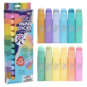 Diy-ps12ps-075 Idiy Tempera Paint Sticks 12 Pack - Pastel Count Of 1