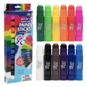Idiy Diy-ps12rg-068 Tempera Paint Sticks 12 Pack- Rainbow Count Pack Of 1 Bright