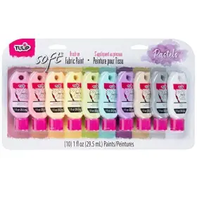 47797 Ilovetocreate Fabric Paint 1 Fl Oz Pack Of 10 Pastels #2