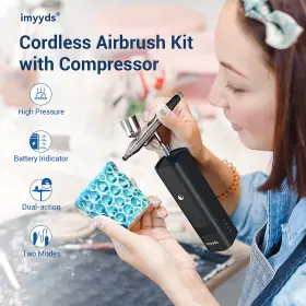 Imyyds 445024069030 Airbrush Kit With Compressor 32psi High Pressure Cordless Gun #2