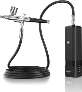 Imyyds 445029294260 Airbrush Kit With Compressor 32 Psi High Pressure Cordless Gun
