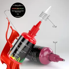 Imyyds 726084676923 Airbrush Paint 6 Color Acrylic Set Water Based Read-to-s #3
