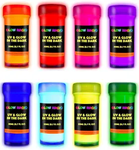 Individuall 793811280111 Glow In The Dark Paint - 0.7 Fl Oz Pack Of 8