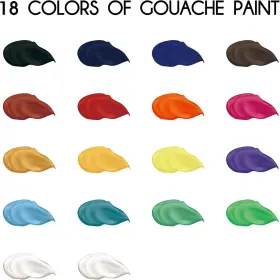 2000049175 Ink Lab Himi Gouache Paint Set Jelly Cup 18 Vibrant 1 Fl Oz Pack Of Green Case #2