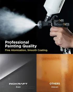 1232344  Inokraft D1 Lvlp Air Spray Gun Premium Kit Easy To Use Paint For Cars And House Diy #2