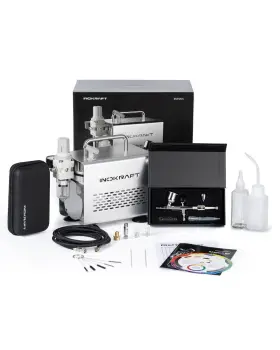 Inokraft 976613852449 Airbrush Kit With Air Compressor- 1/6 Hp Quiet Compressor Gravity Airbru