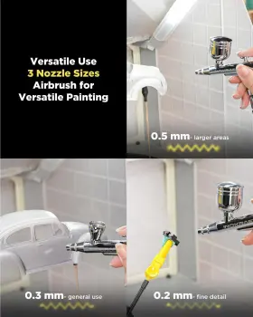 Inokraft 976613852760 Airbrush Kit With Air Compressor- 1/6 Hp Quiet Compressor Gravity Airbru #3