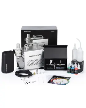 Inokraft 976613852760 Airbrush Kit With Air Compressor- 1/6 Hp Quiet Compressor Gravity Airbru