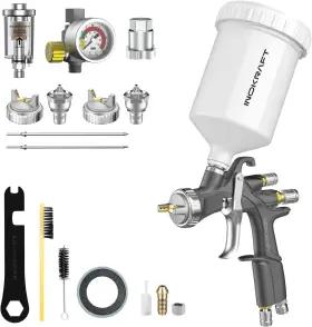 Ik01201001  Inokraft D1 Lvlp Air Spray Gun Premium Kit Easy To Use Paint For Cars And House Diy