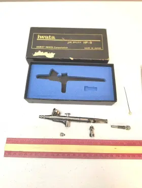 Iwata 734748050200 Air Brush Hp-b Japan Used H 2000 Vintage All Parts Shown Included Painting