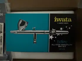 Iwata 844825081109 Eclipse Hp Cs Airbrush Set With Air Compressor Kit Gravity Feed .35mm Tip #3