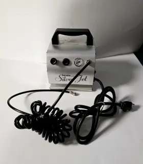 Iwais50 Iwata Ac-27 Is-50 Studio Series Silver Jet Airbrush Air Compressor Tested Works