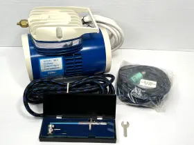 100xf Iwata / Mac Tools Badger Air-brush Oilless Diaphragm Compressor 2 10ft Air Hose Filter Bundle