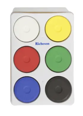 101260 Jack Richeson - Giant Tempera Cakes In Tray Assorted Opaque Colors S