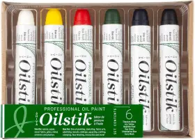121302 Jack Richeson Shiva Oil Paintstik Basic Colors Set Of 6 Multi