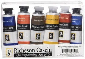 Jack-120560 Jack Richeson Casein The Shiva Series Underpainting With 37ml Tubes Set Of 6
