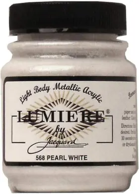 0698623 Jacquard Lumiere Metallic Acrylic Paint 2.25 Ounce Pack Of 1 White