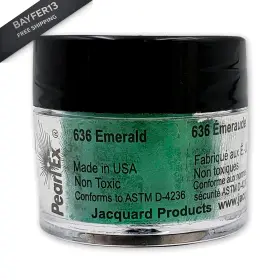 373747 Jacquard Pearl Ex Pigment Powder 3 Grams Emerald - Loose Mica 3g
