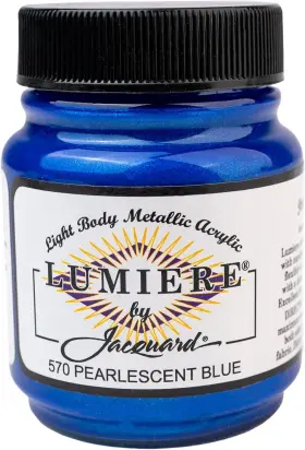 442409 Jacquard Lumiere 2.25oz Fabric Paint 2.25 Fl Oz Pack Of 1 Pearlescent Blue
