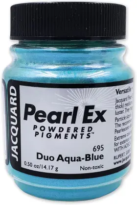 Jpx1695 Jacquard Pearl Ex Pigment Powder 0.5 Oz Duo Aqua/blue - Loose Aqua-blue