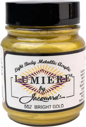 Lumiere552 Jacquard Lumiere 2.25oz Fabric Paint 2.25 Fl Oz Pack Of 1 Bright Gold